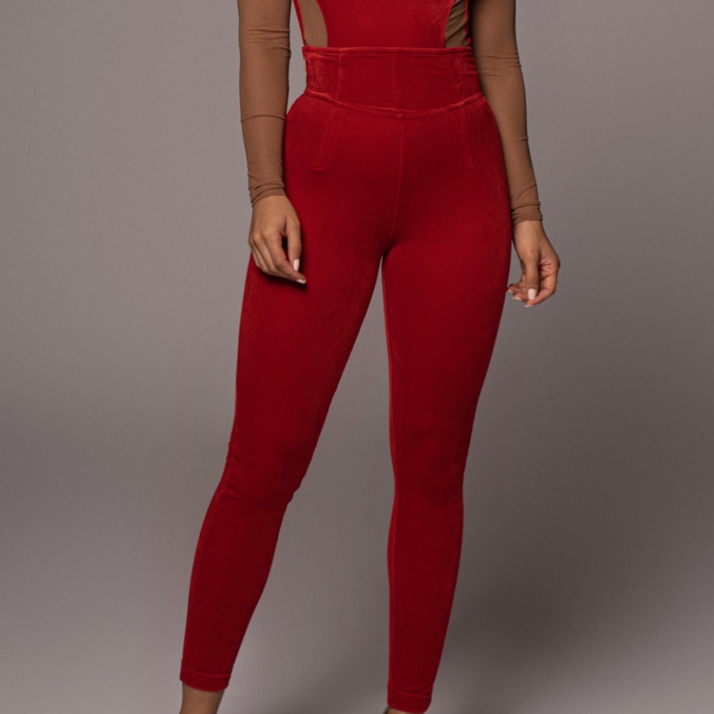 Jlux Label Red Bernadette High Waisted Pants
